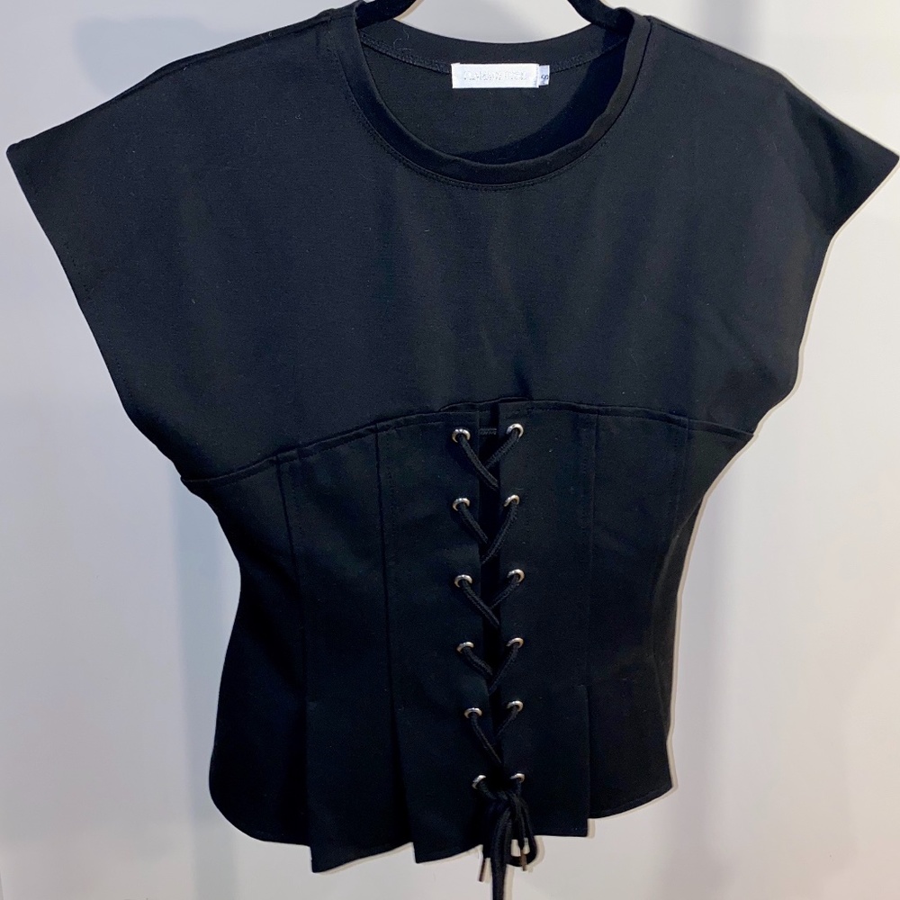Black corset shirt